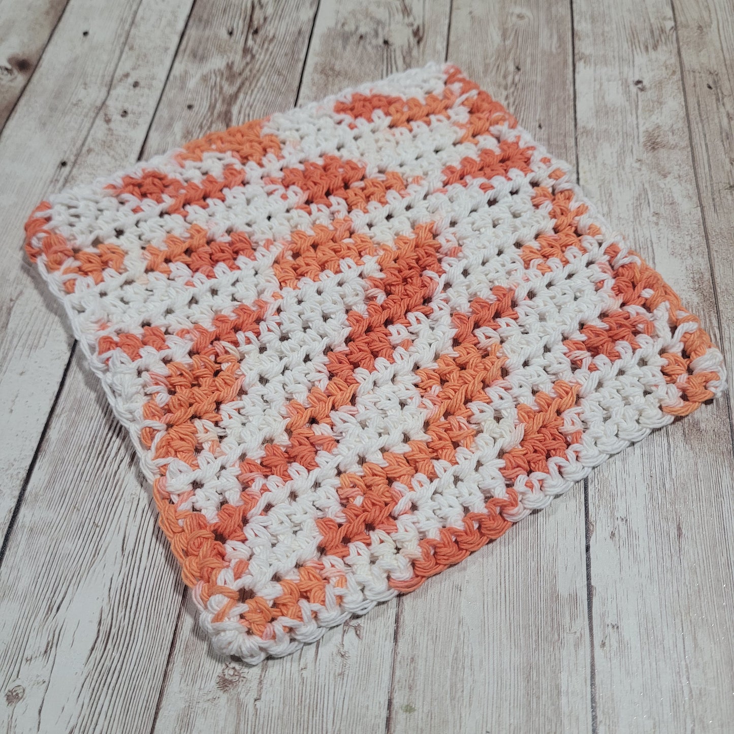 Orange Creamsicle Cotton Washcloth