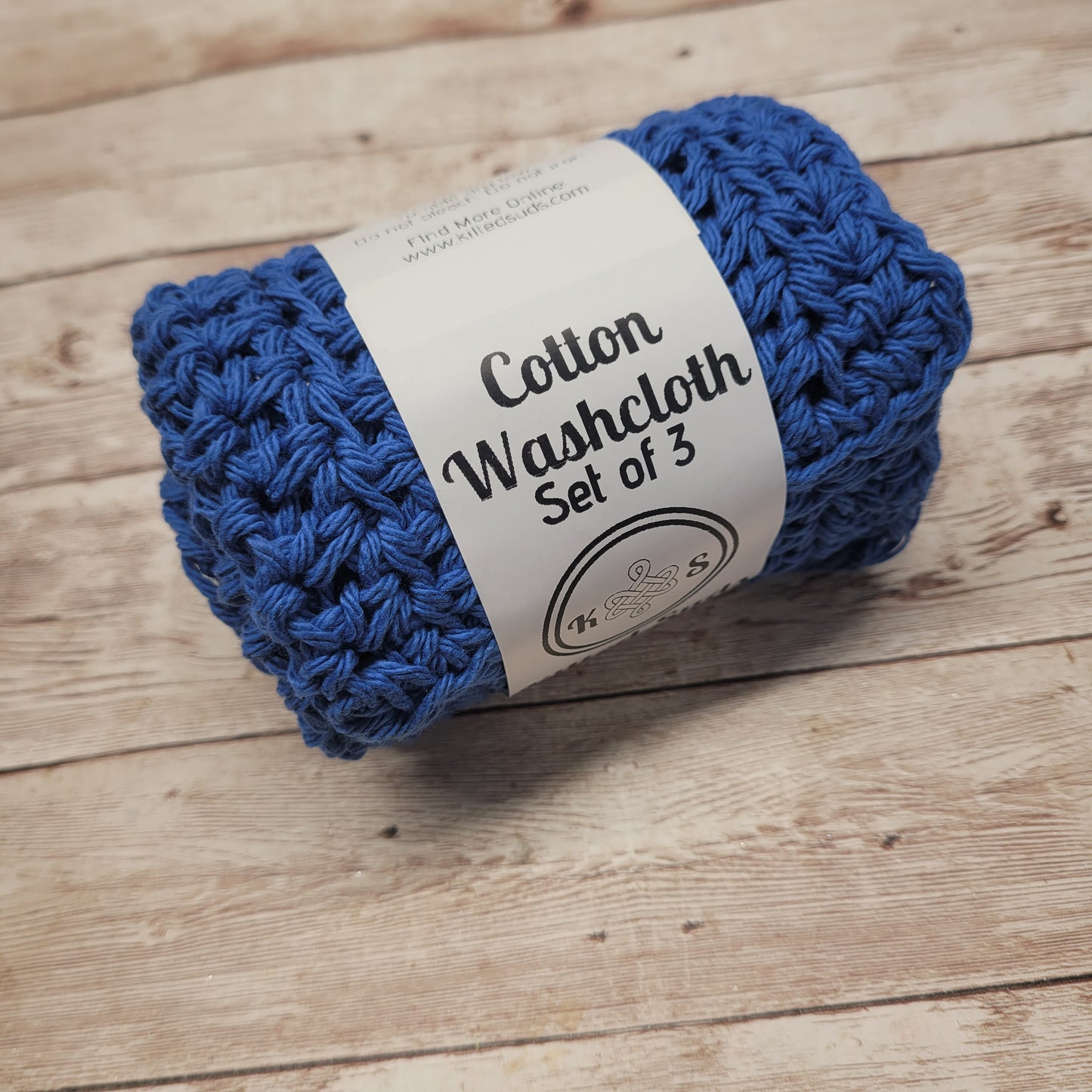Royal Blue Cotton Washcloth