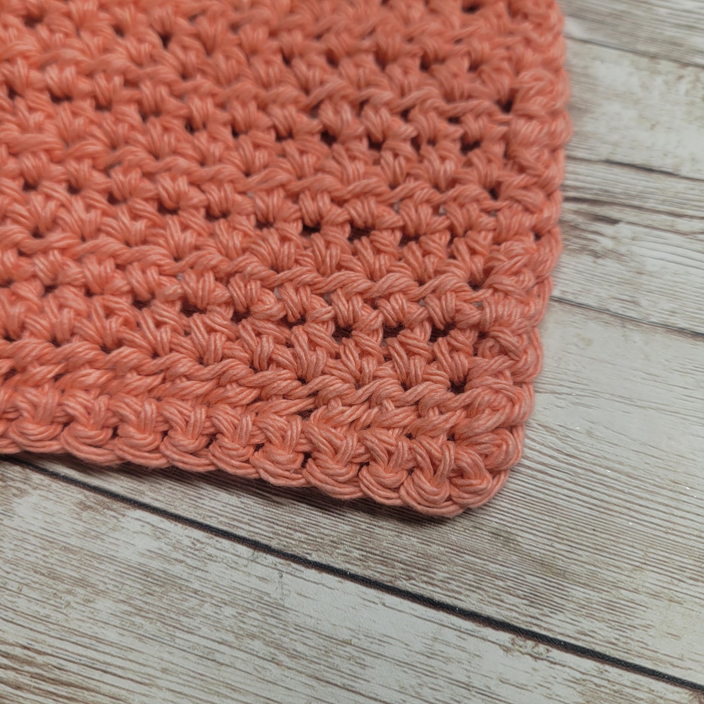 Peach Cotton Washcloth