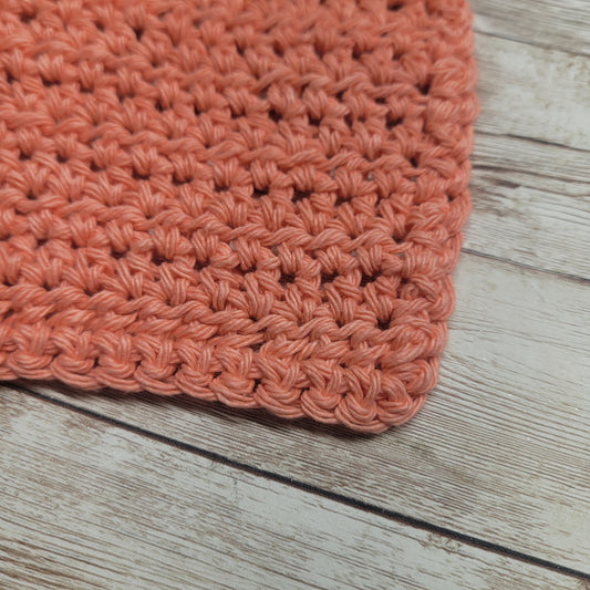 Peach Cotton Washcloth