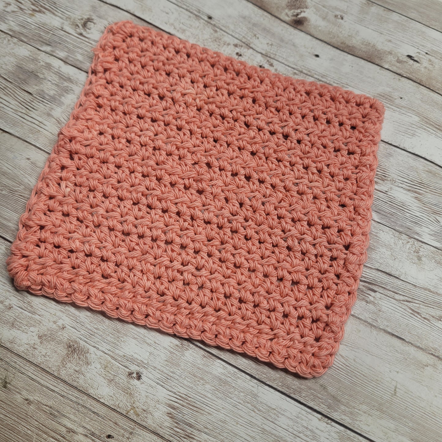 Peach Cotton Washcloth