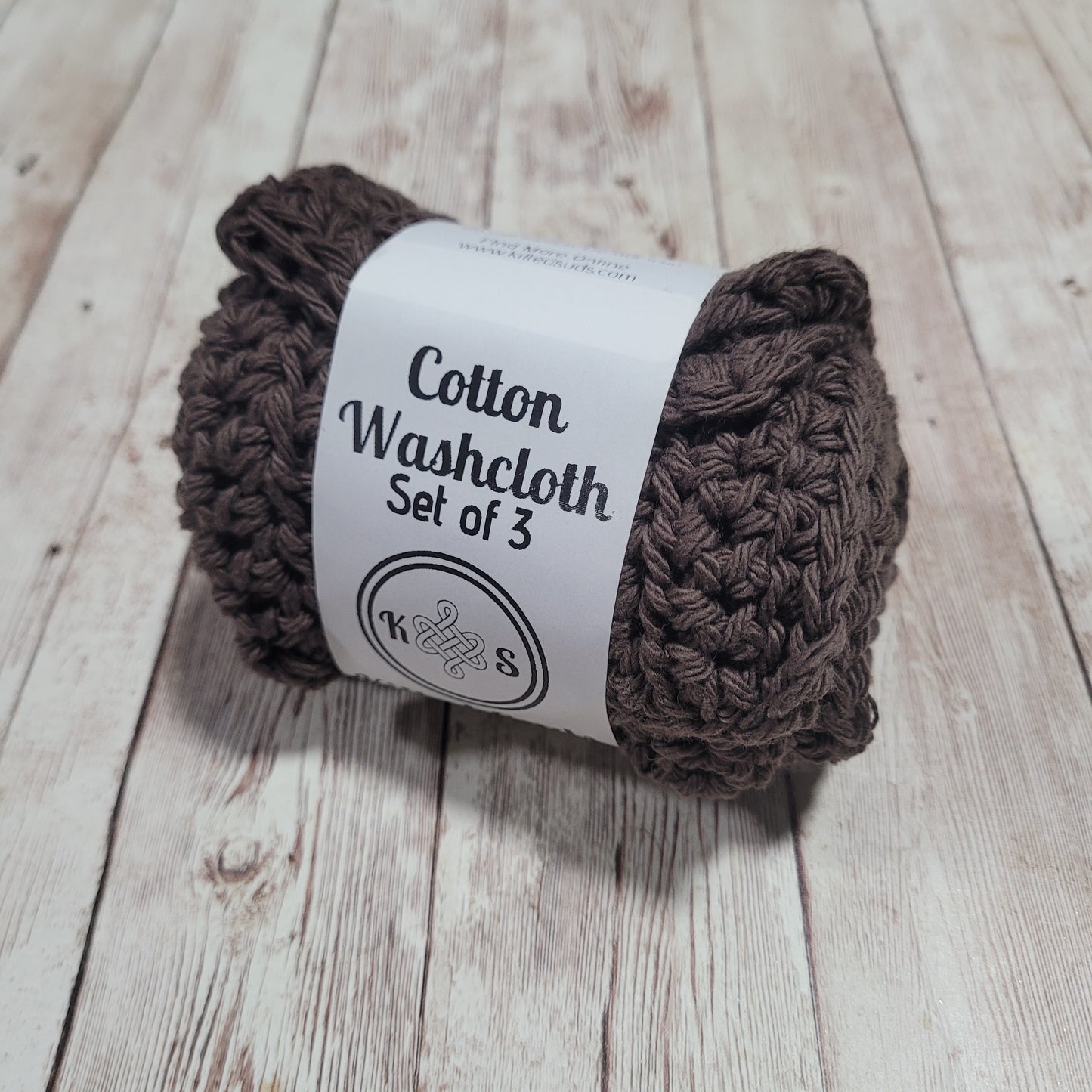 Brown Cotton Washcloth