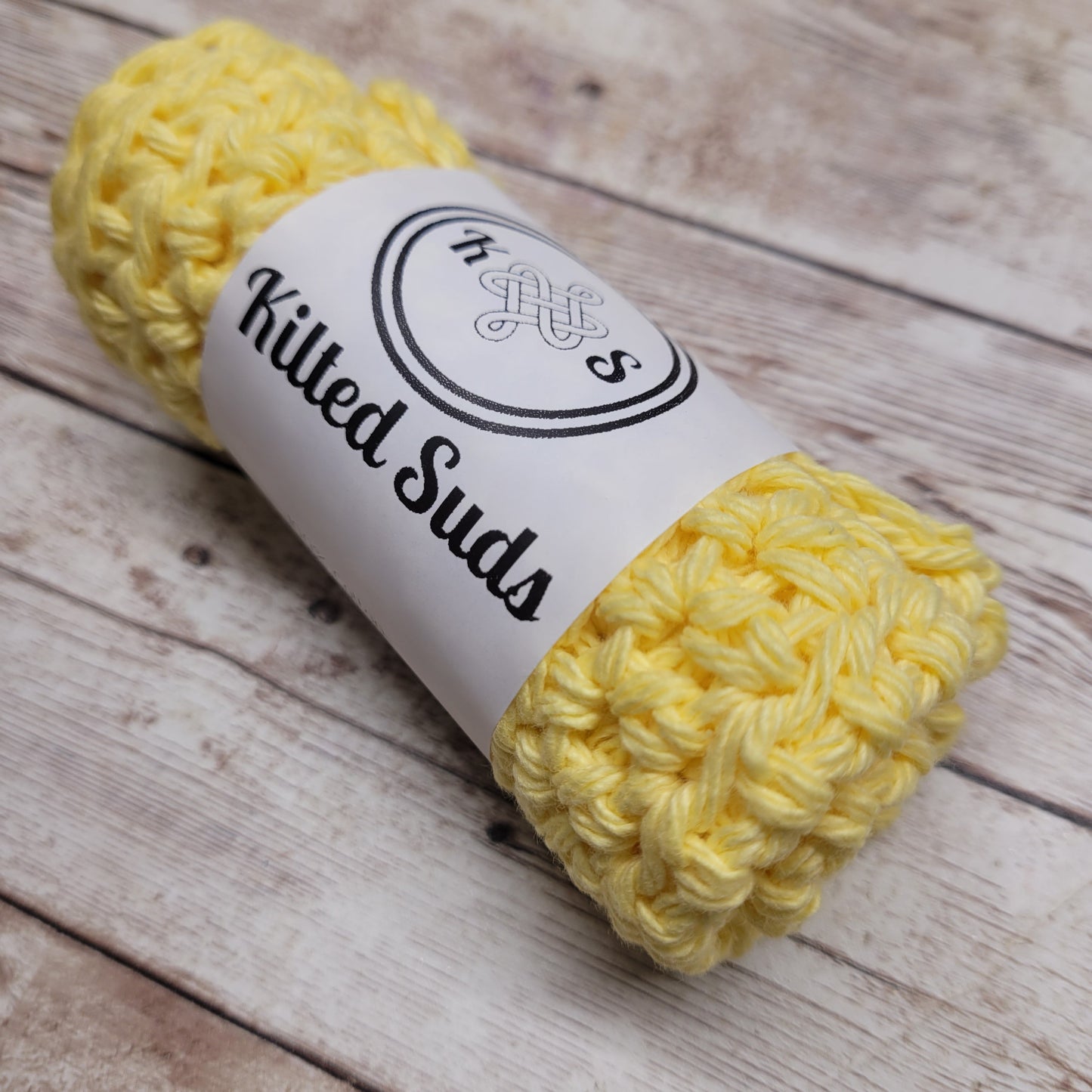 Pale Yellow Cotton Washcloth