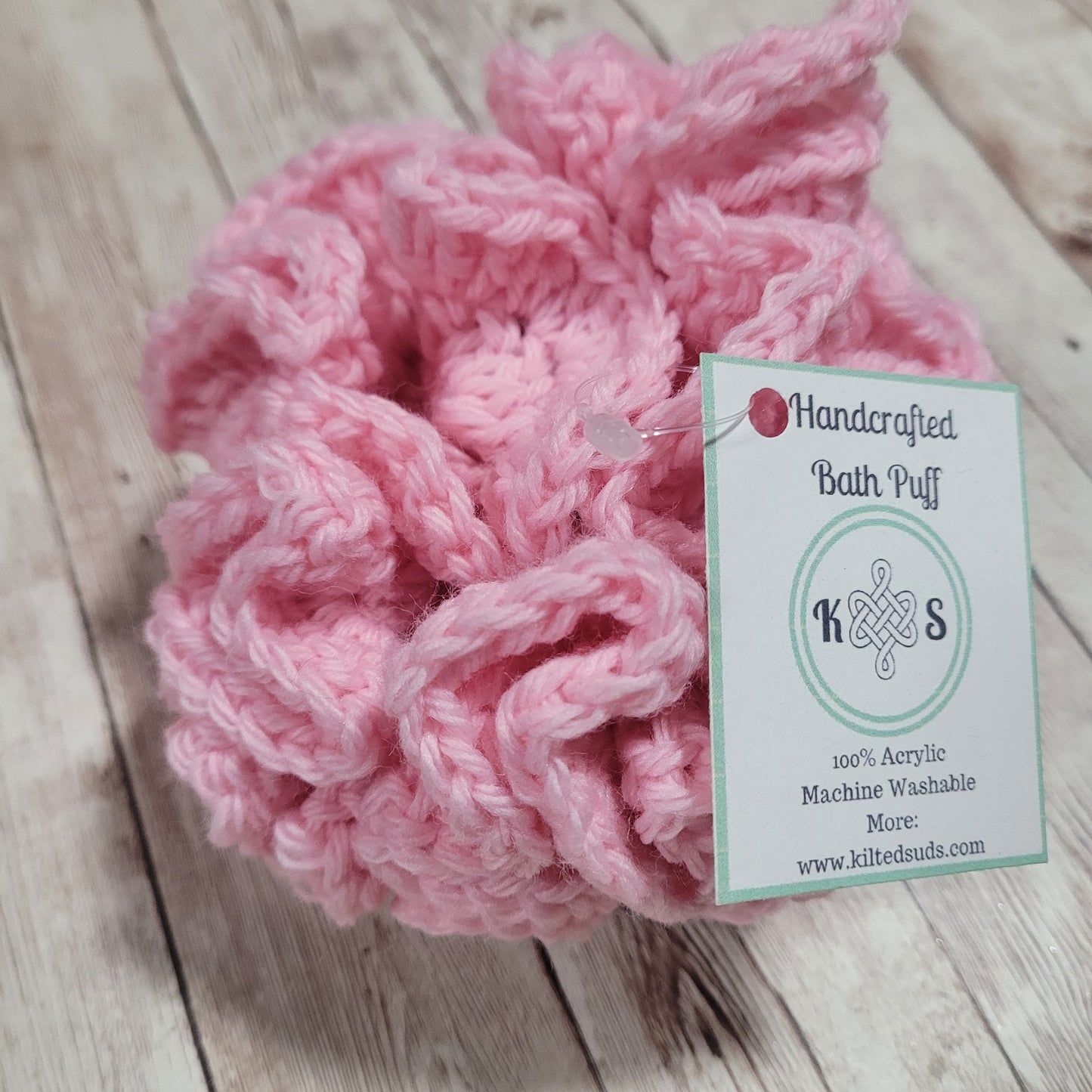 Pale Pink Shower Puff Bath Sponge