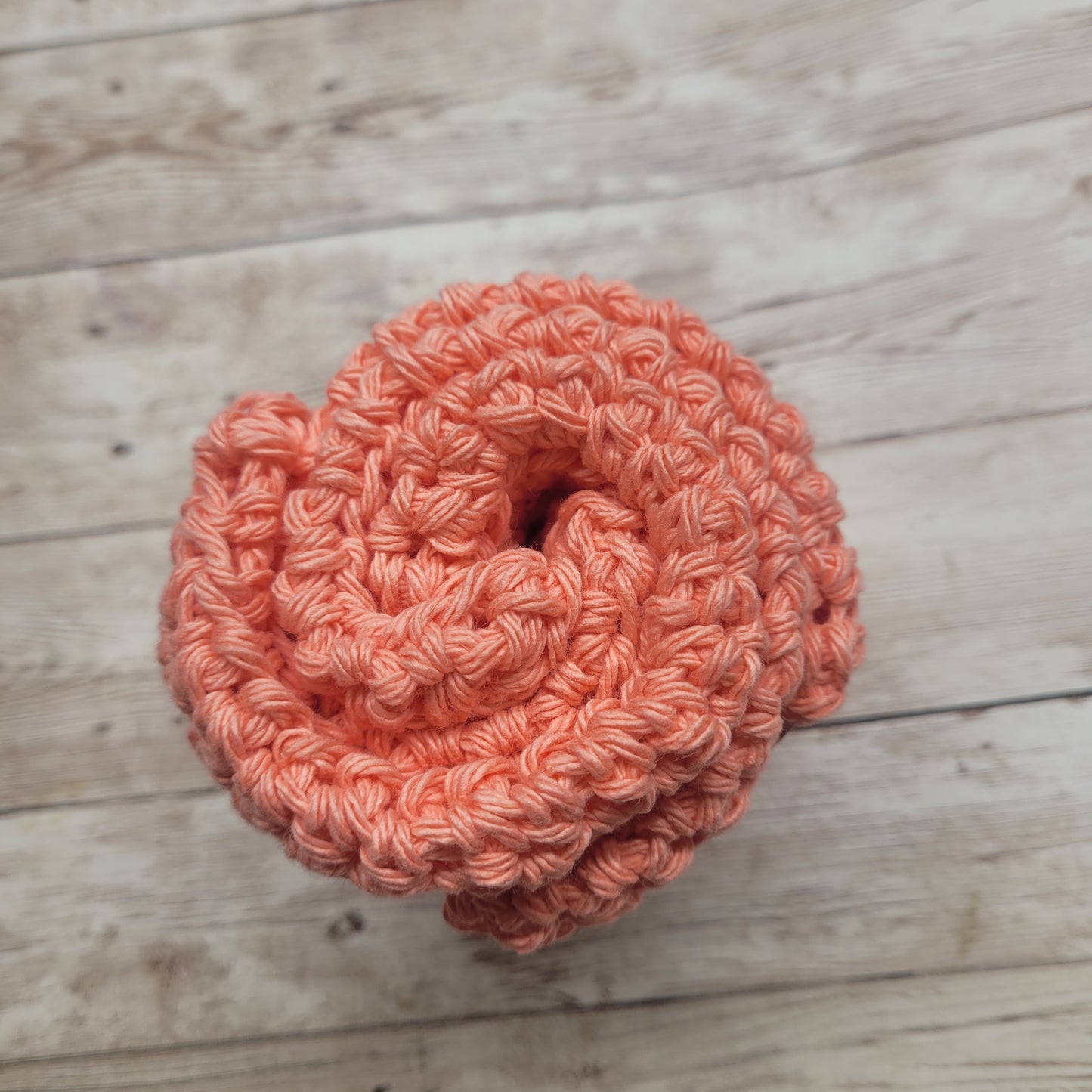Peach Cotton Washcloth