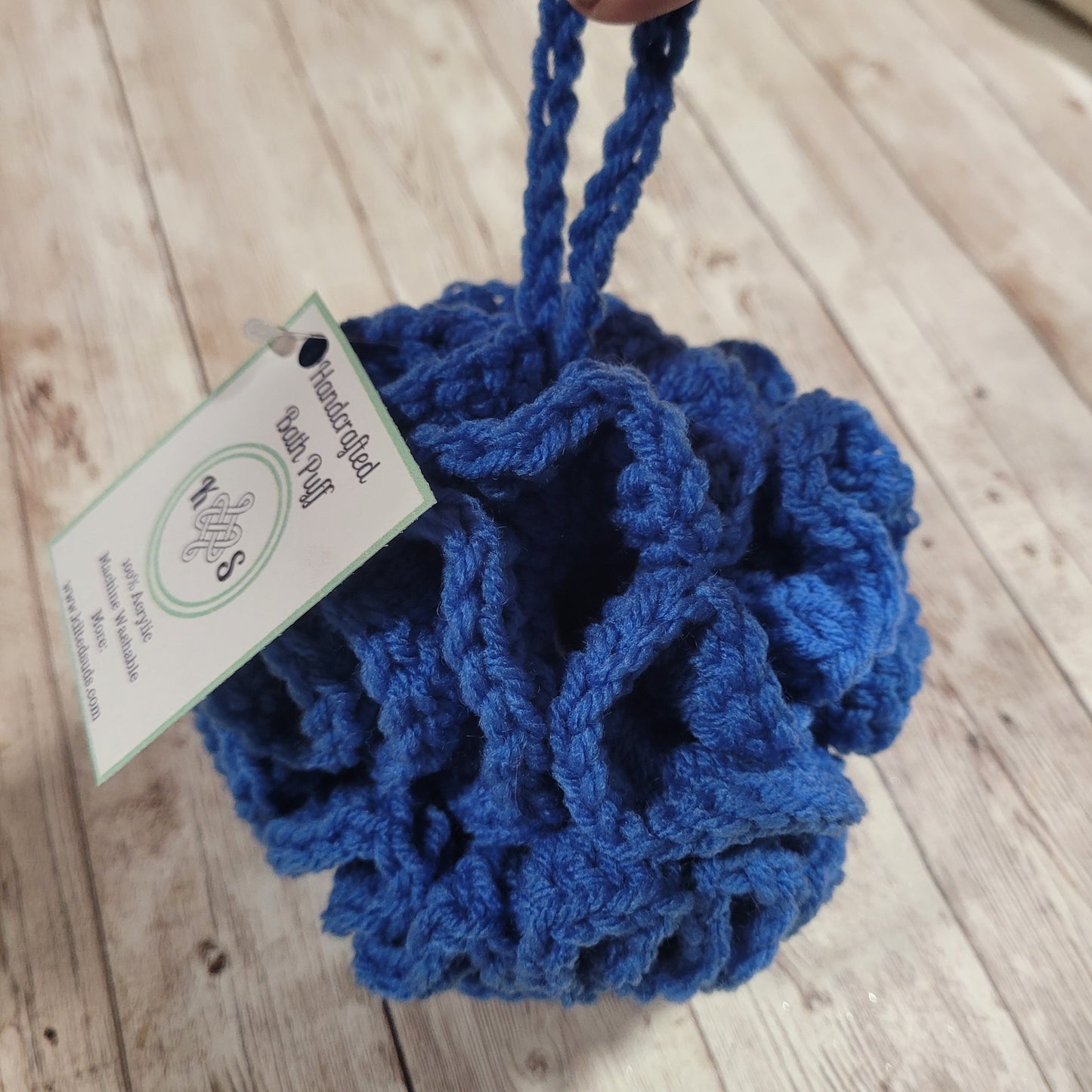 Denim Blue Shower Puff Bath Sponge