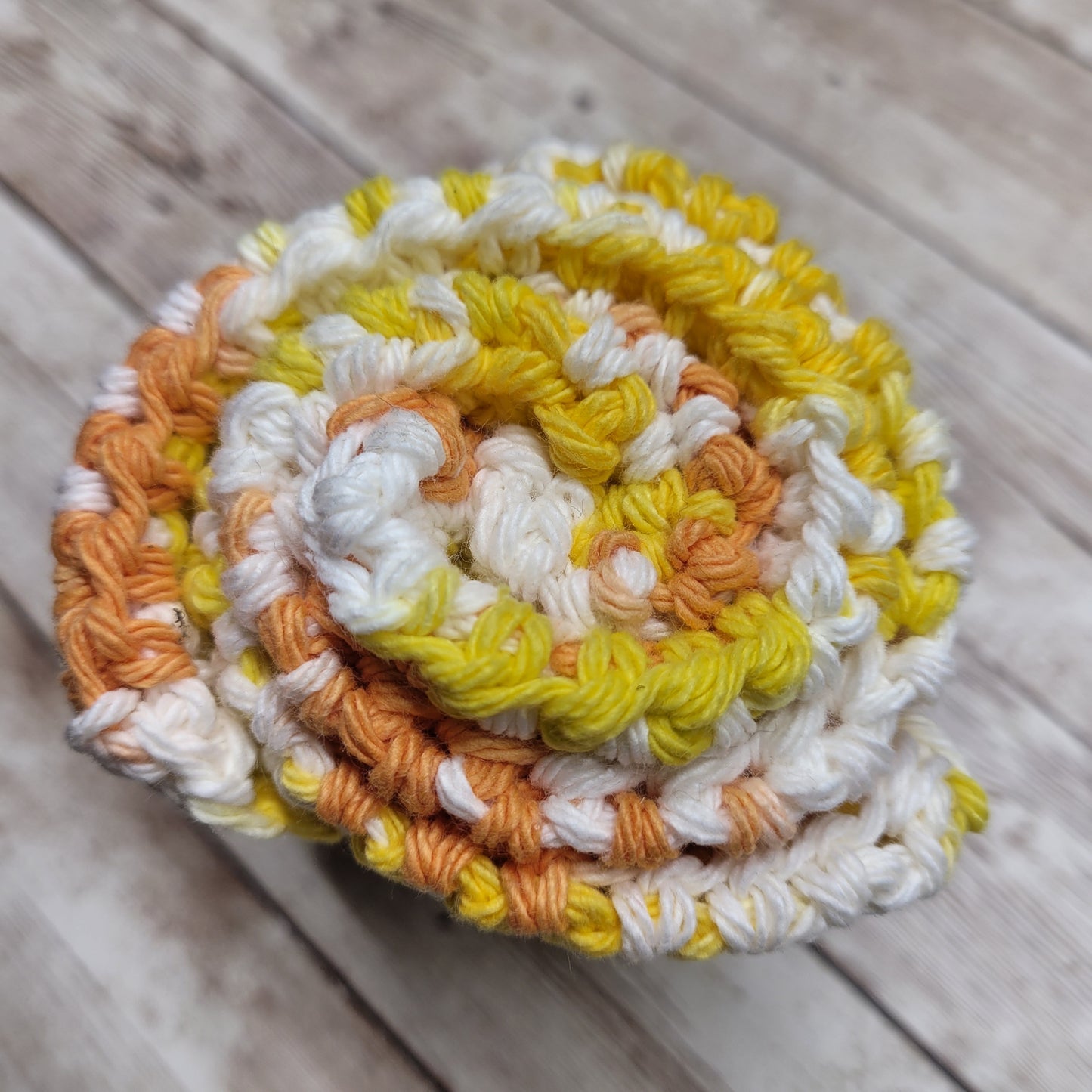 Yellow & Orange Cotton Washcloth