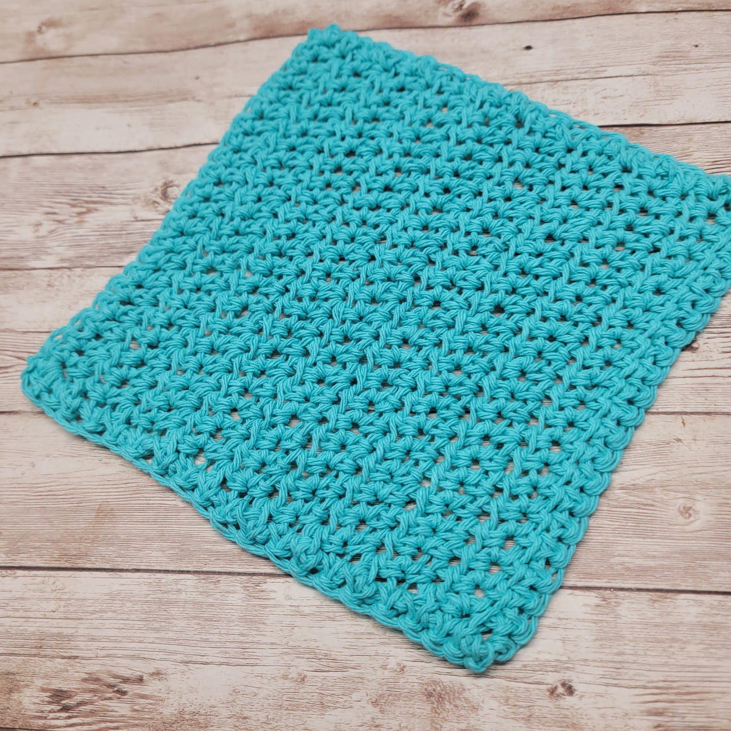 Teal Cotton Washcloth
