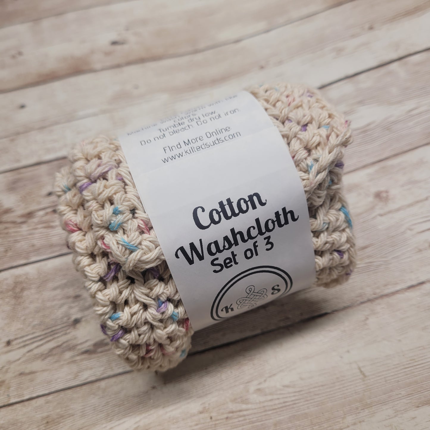 Neutral Pastels Cotton Washcloth
