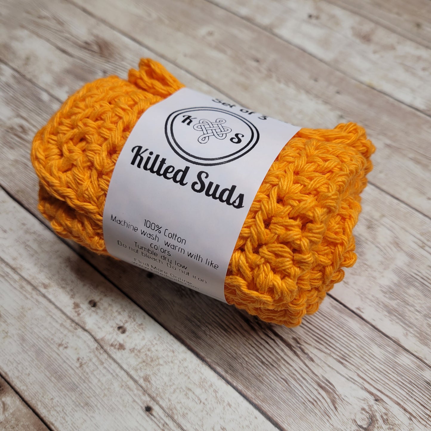 Orange Cotton Washcloth