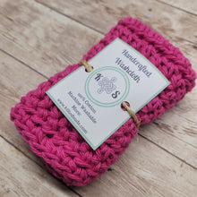 Load image into Gallery viewer, Hot Pink Cotton Washcloth
