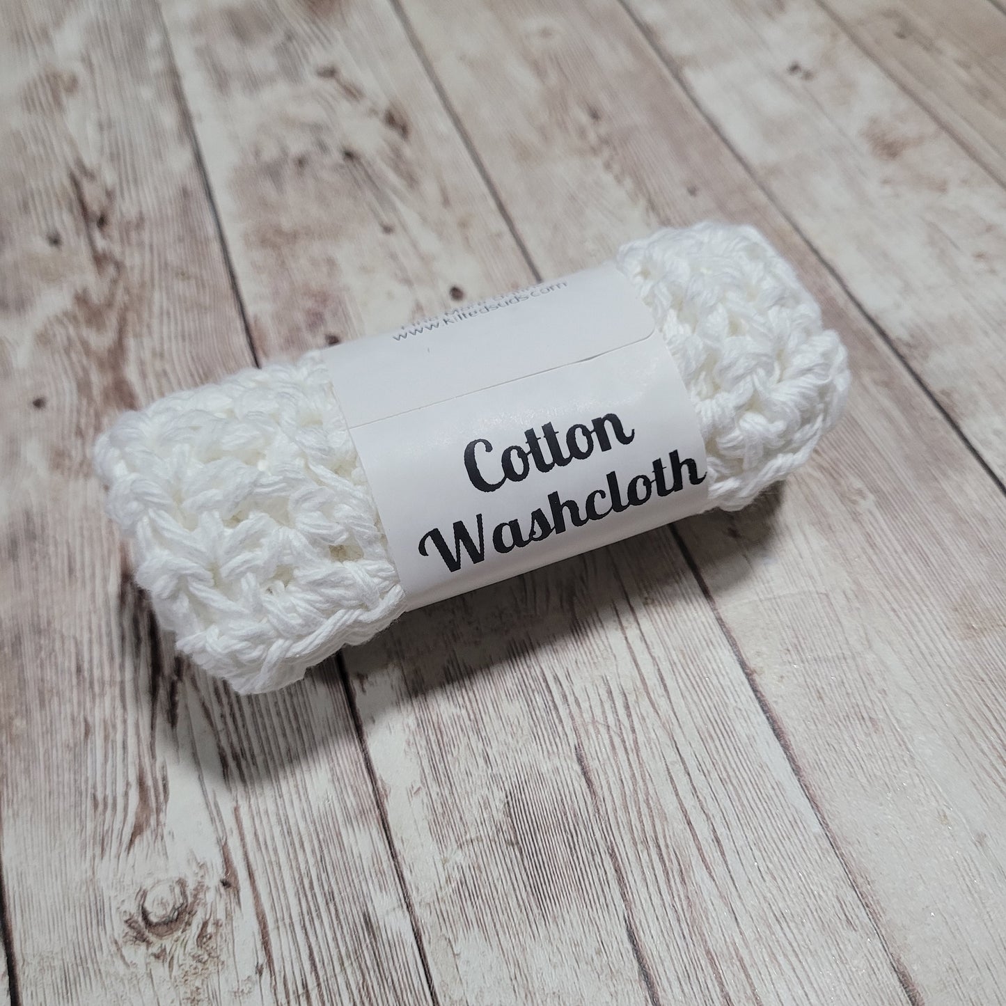 White Cotton Washcloth
