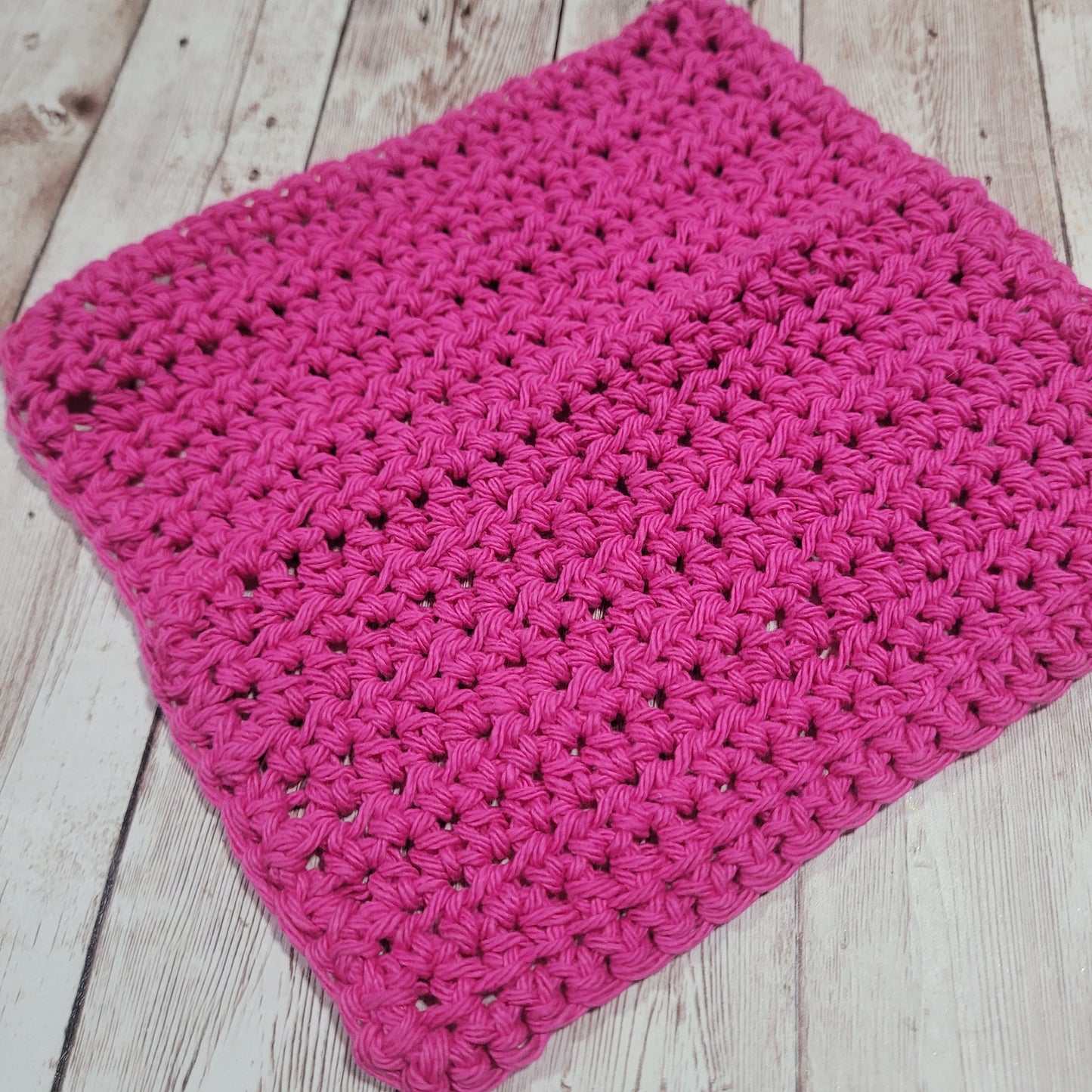 Hot Pink Cotton Washcloth