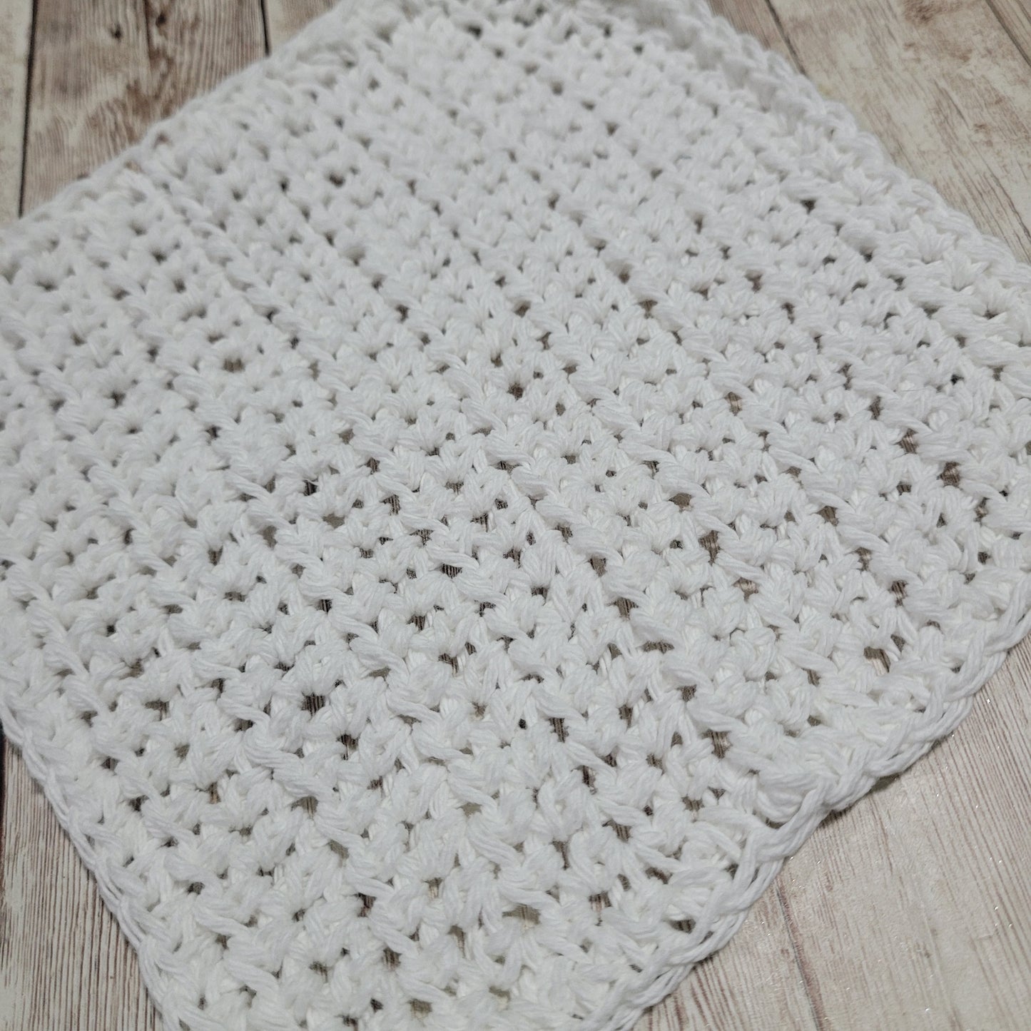 White Cotton Washcloth