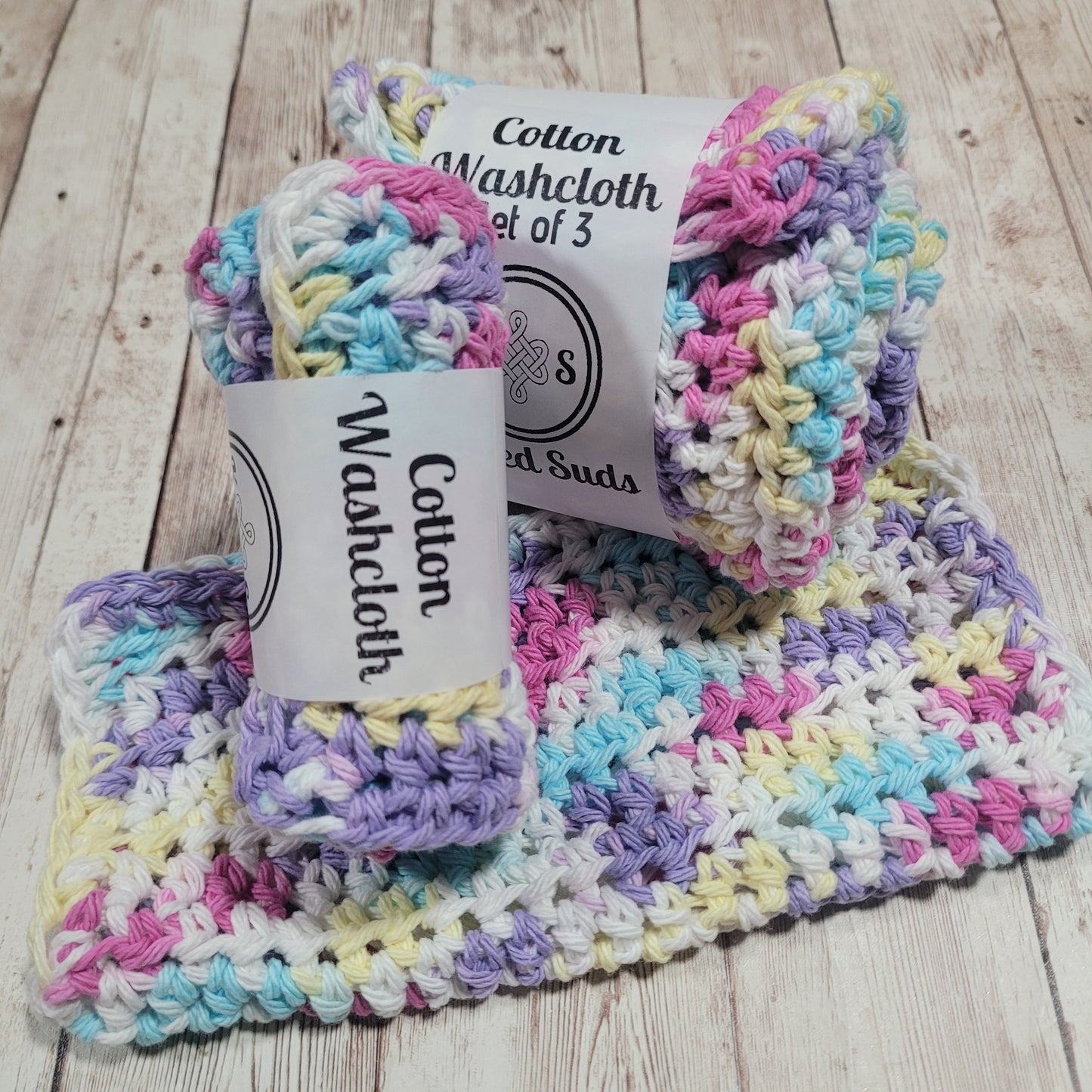 Ombre Pastels Cotton Washcloth