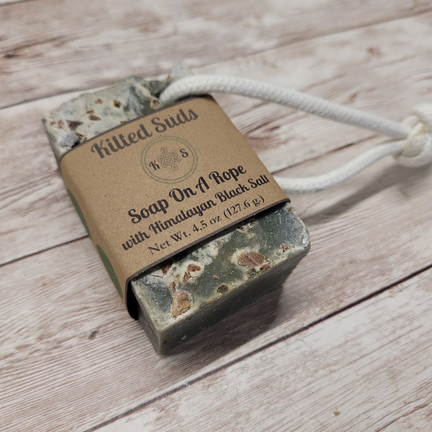 Charcoal & Black Salt Soap On A Rope