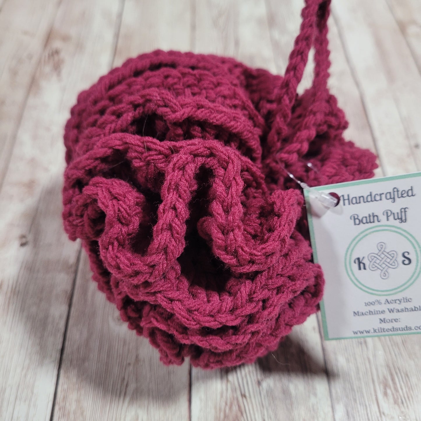 Raspberry Shower Puff Bath Sponge