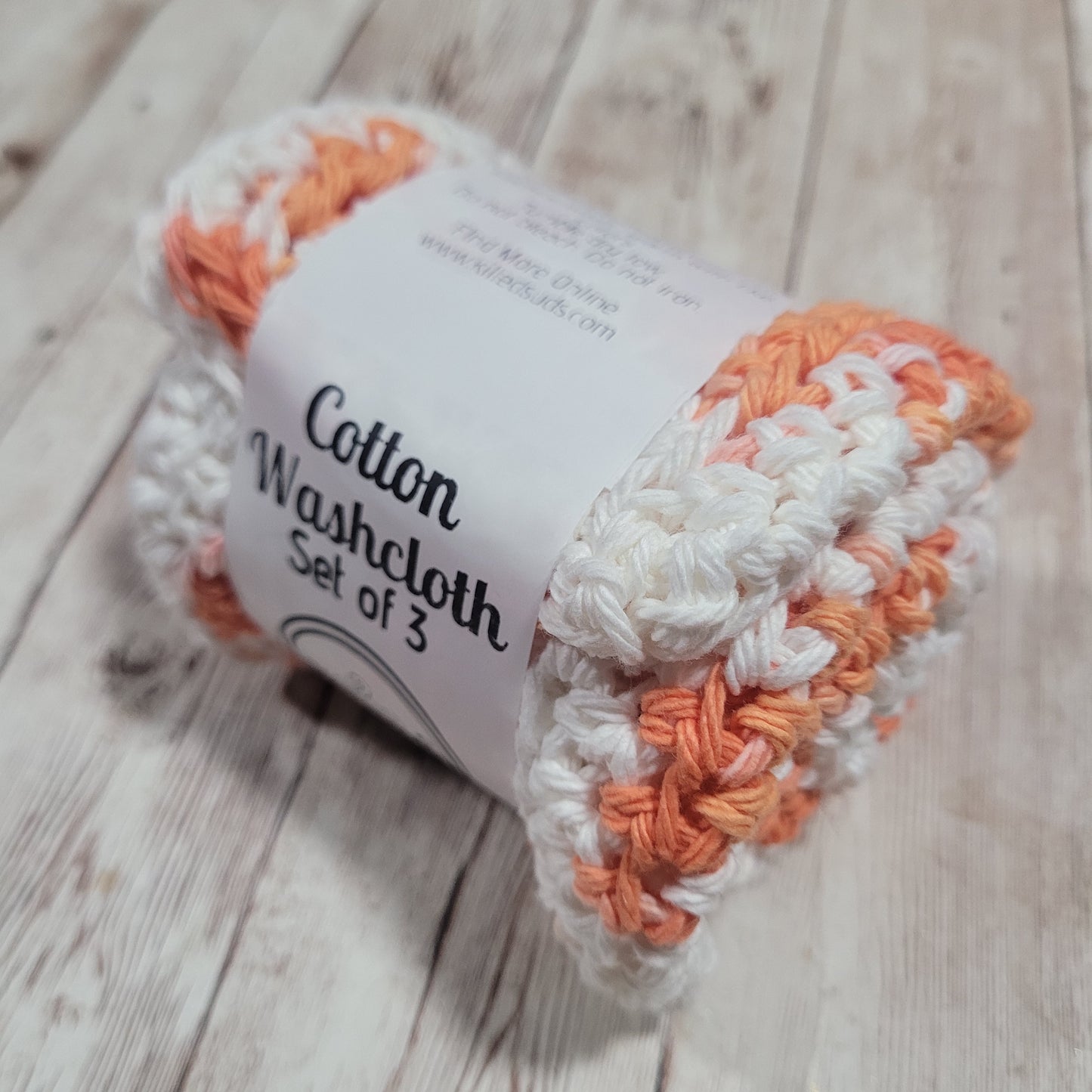 Orange Creamsicle Cotton Washcloth