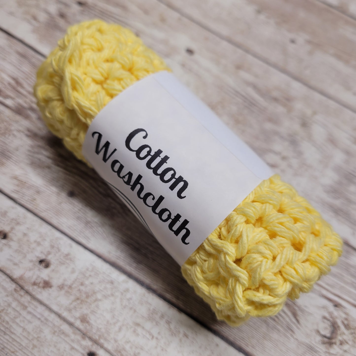 Pale Yellow Cotton Washcloth