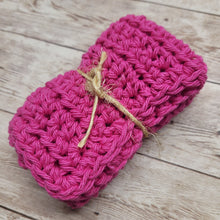 Load image into Gallery viewer, Hot Pink Cotton Washcloth
