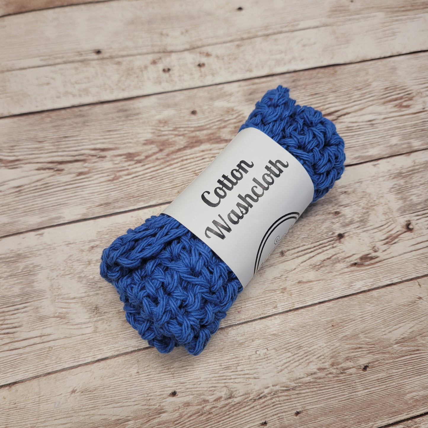 Royal Blue Cotton Washcloth