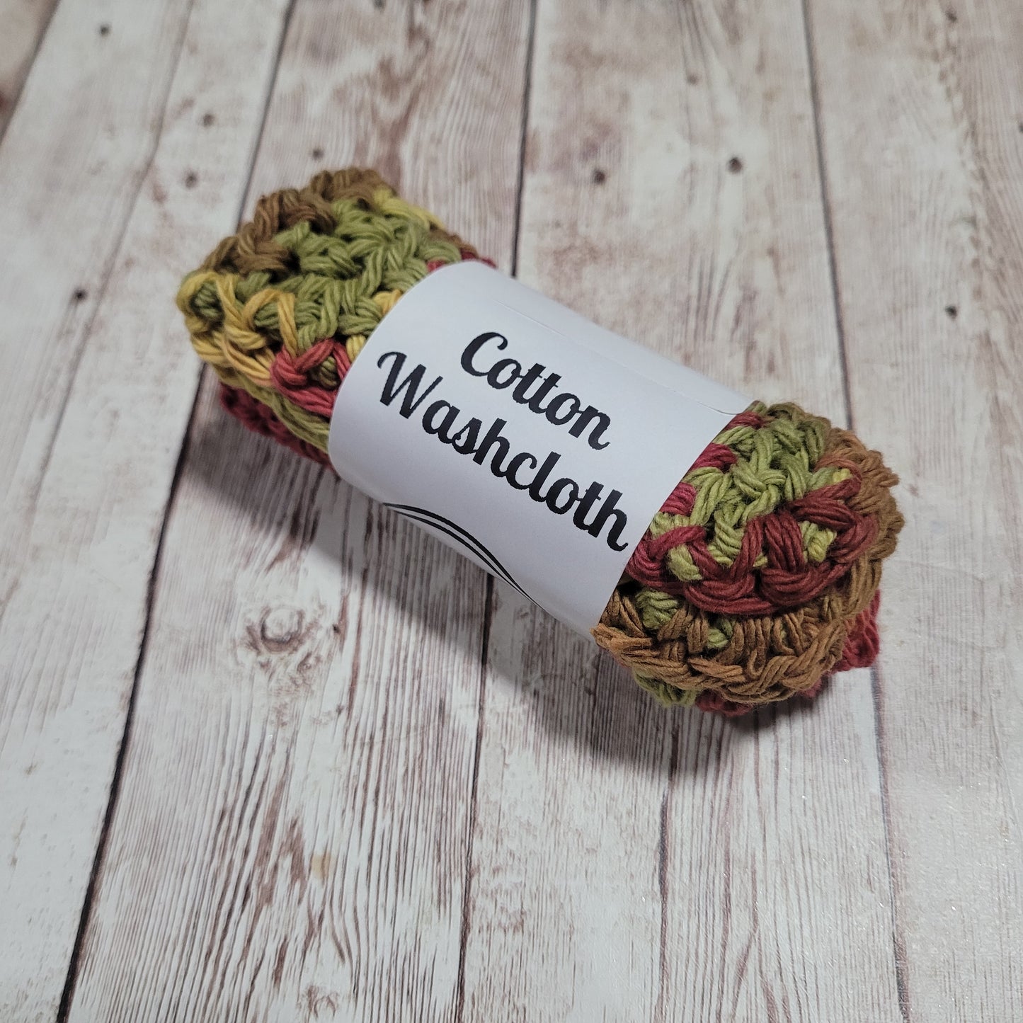 Autumn Leaves Cotton Washcloth