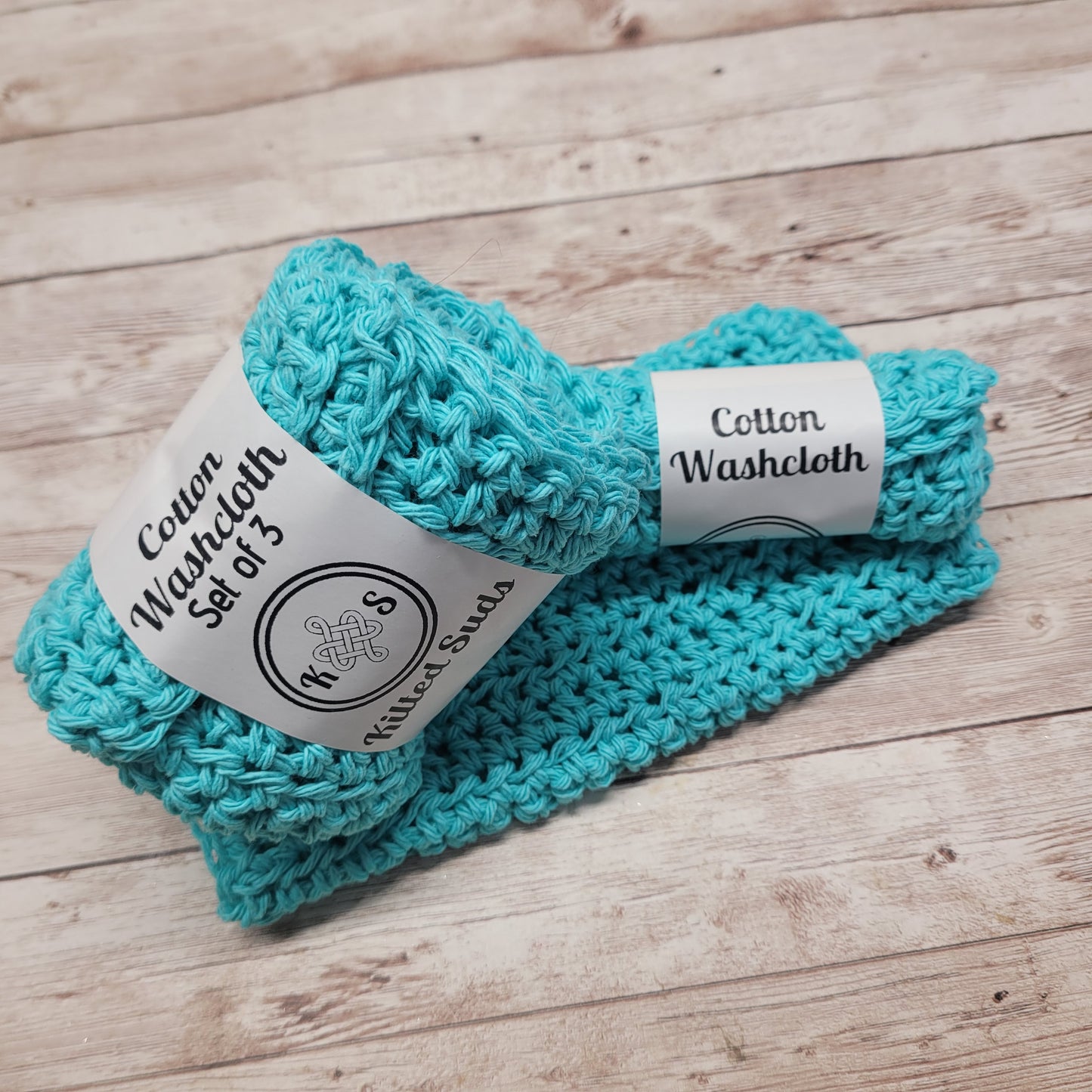Teal Cotton Washcloth