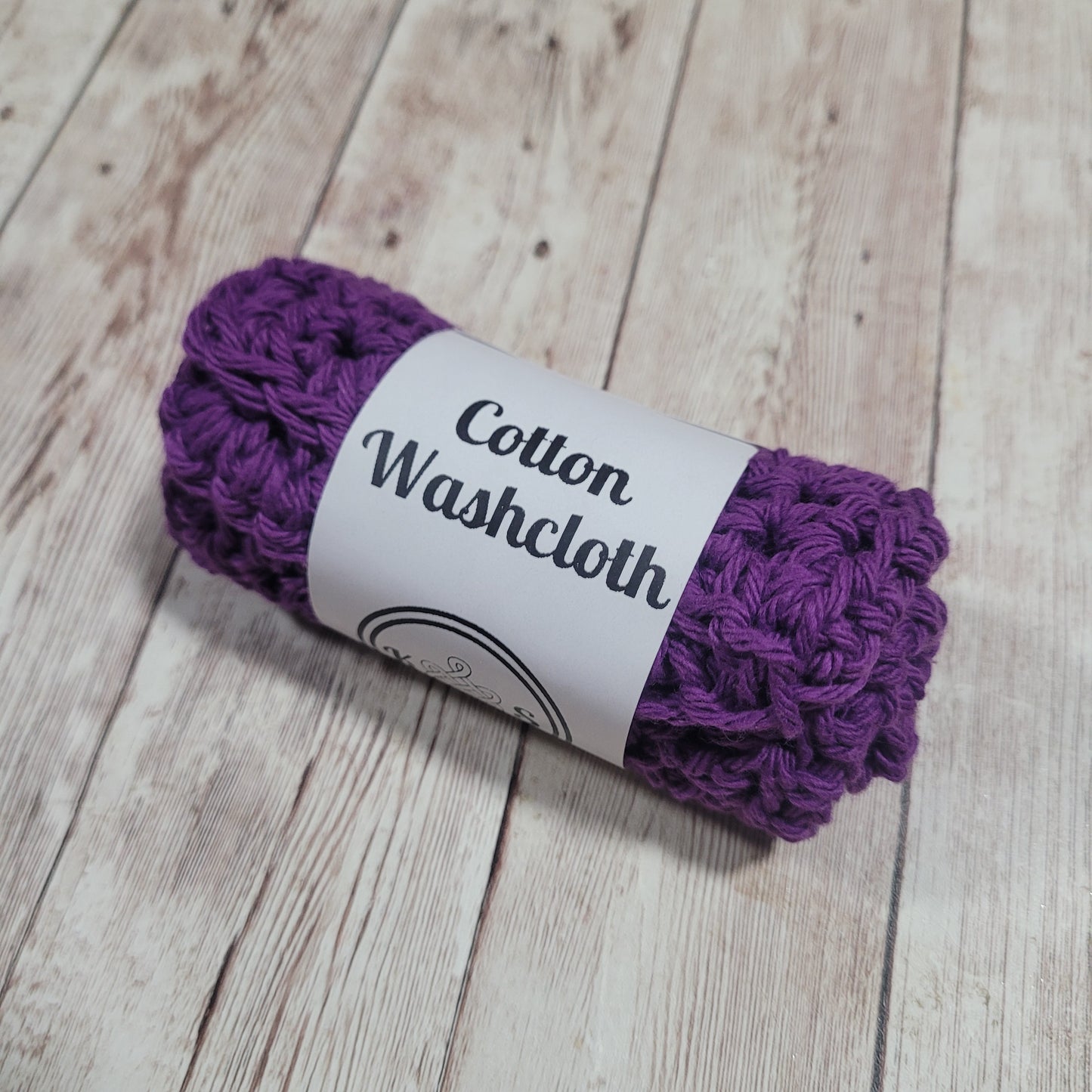 Purple Cotton Washcloth