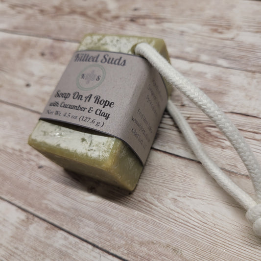 Cucumber & Clay Soap On A Rope