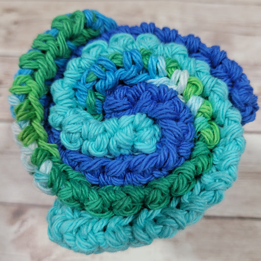 Set of 3 Cotton Washcloths - Grass & Water