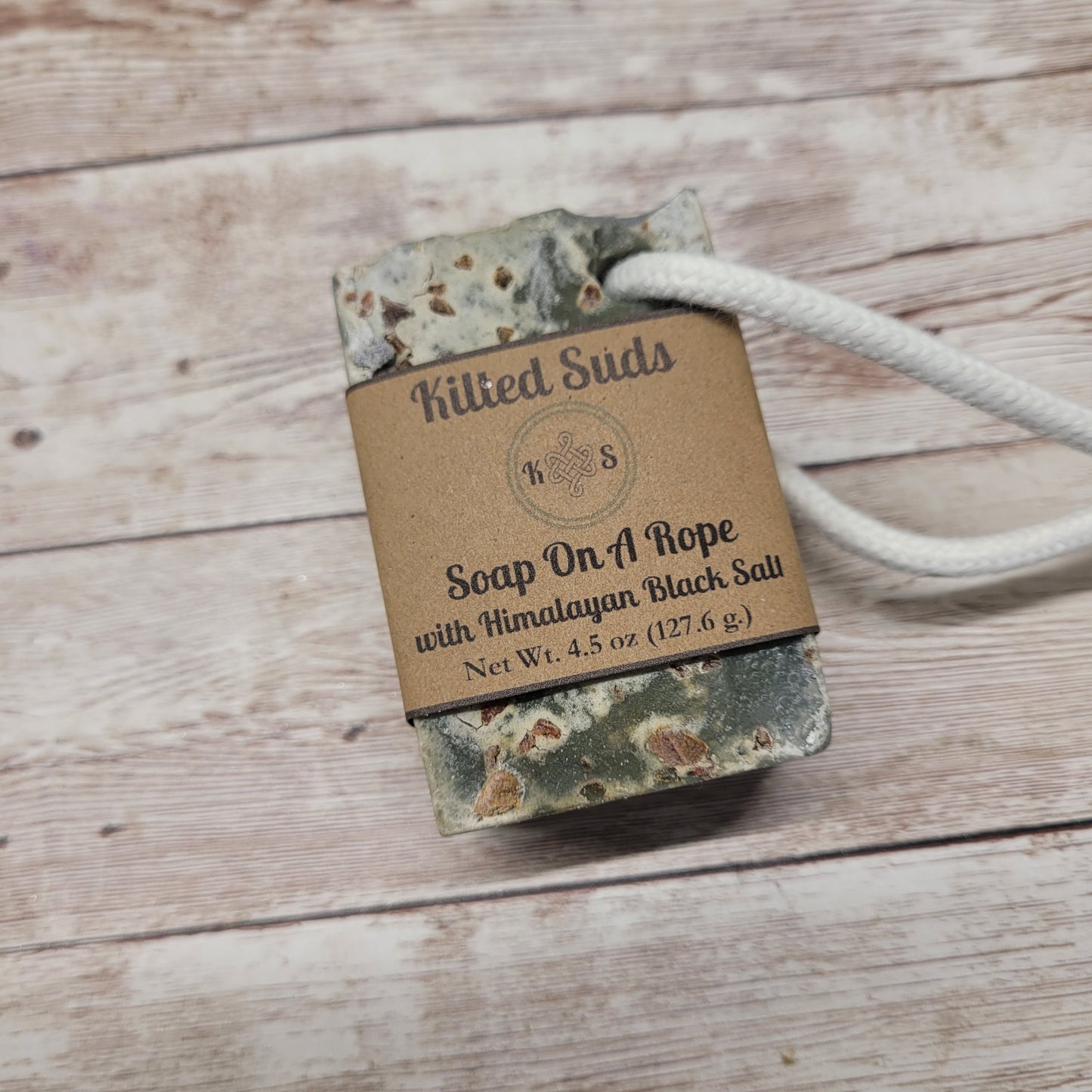 Charcoal & Black Salt Soap On A Rope