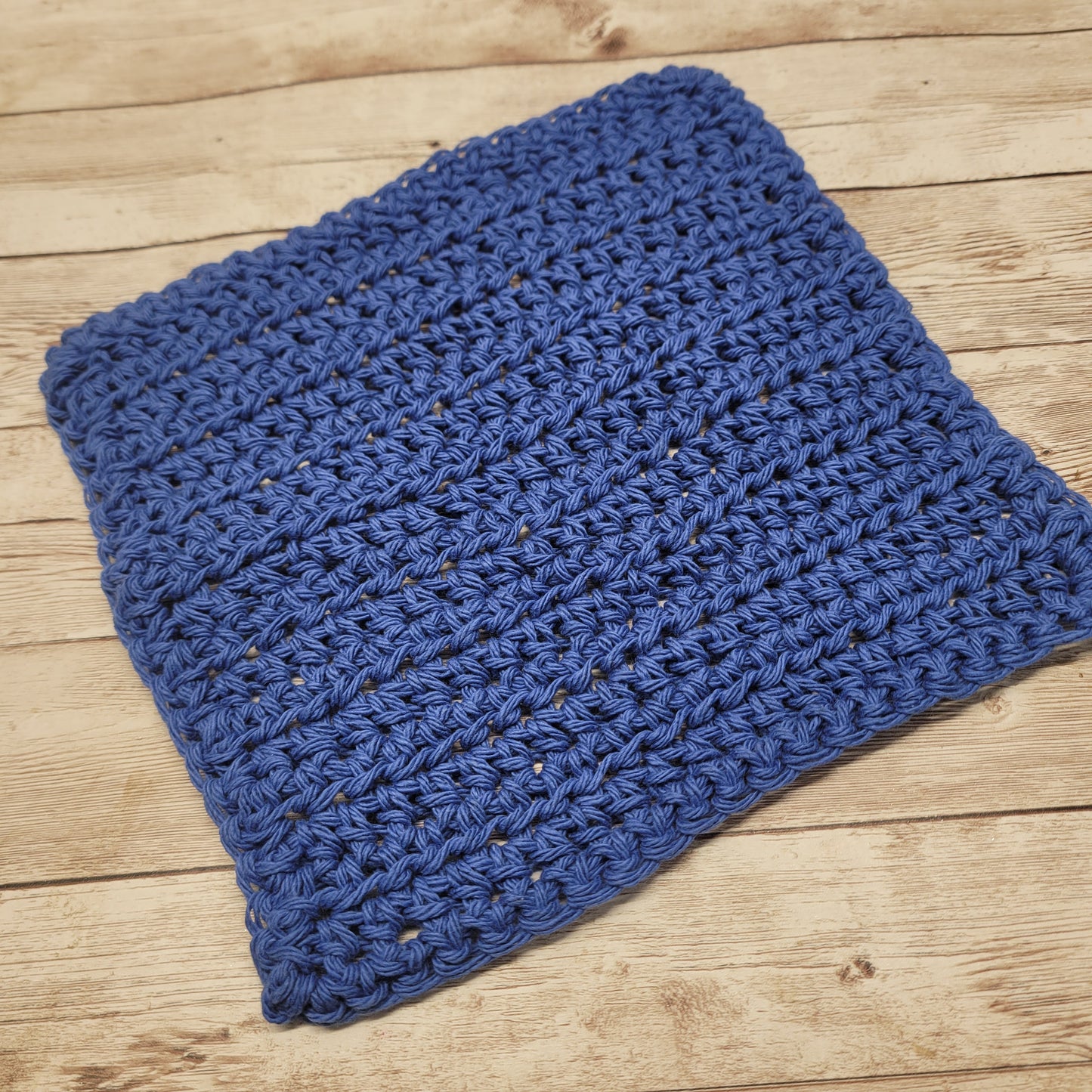 Royal Blue Cotton Washcloth