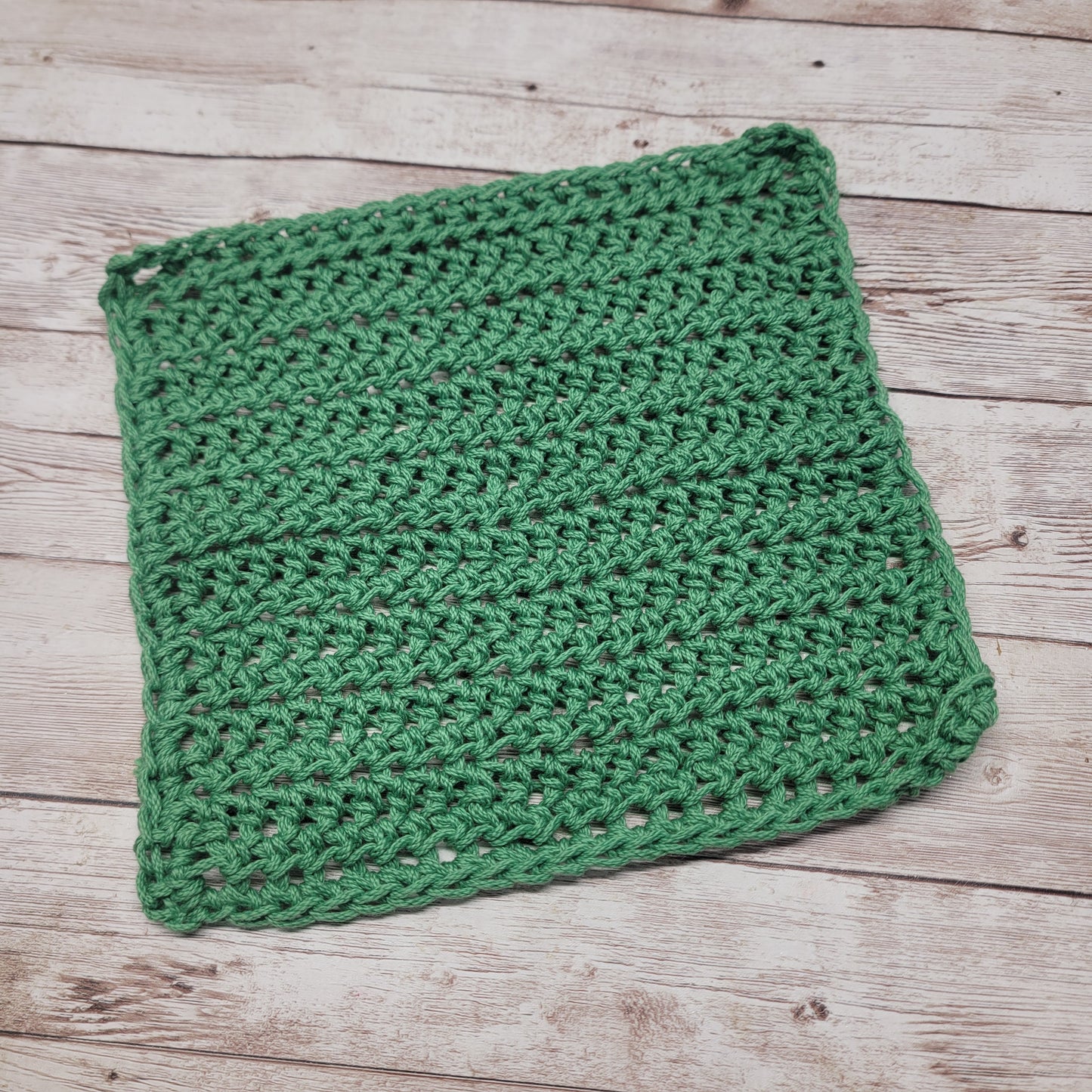 Moss Green Cotton Washcloth