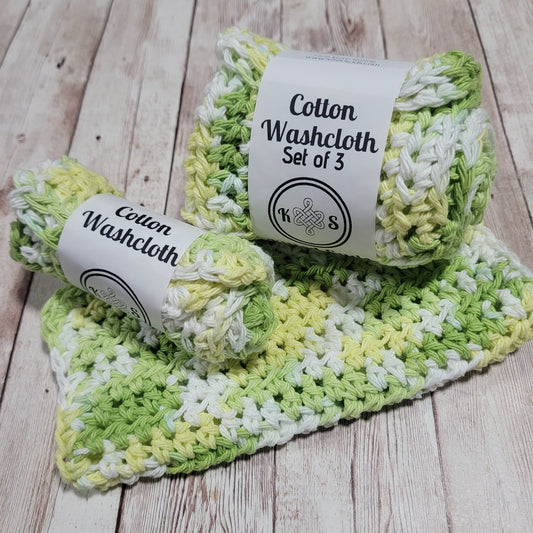 Lime Cotton Washcloth