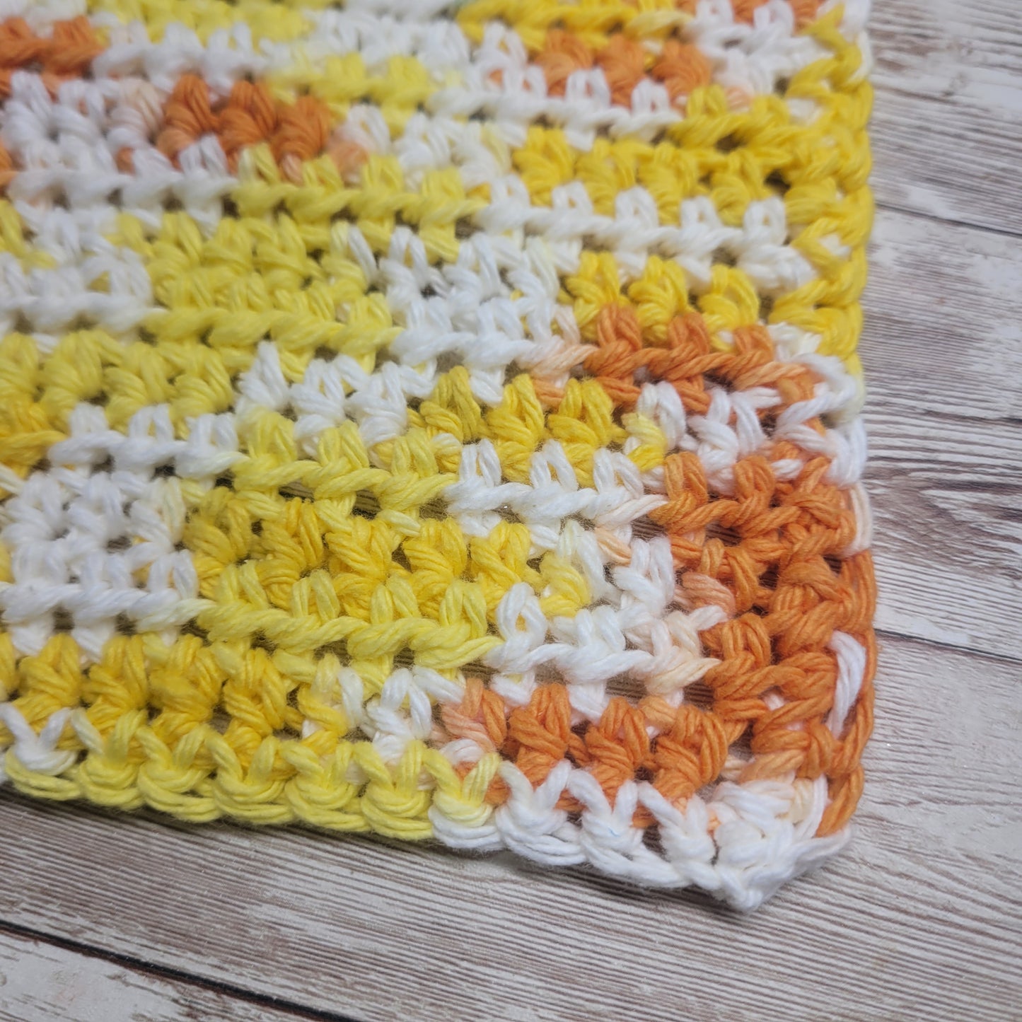 Yellow & Orange Cotton Washcloth