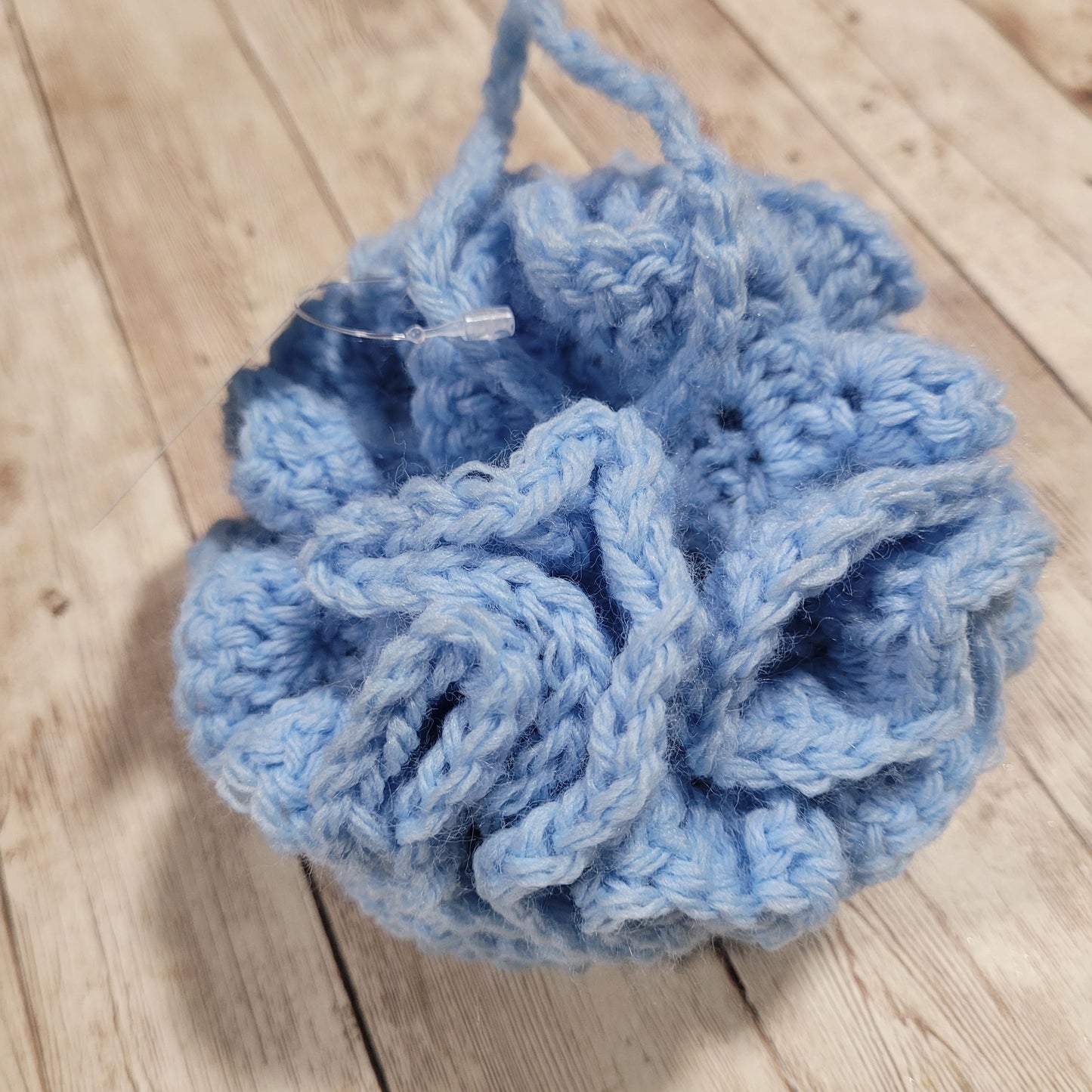 Pale Blue Shower Puff Bath Sponge