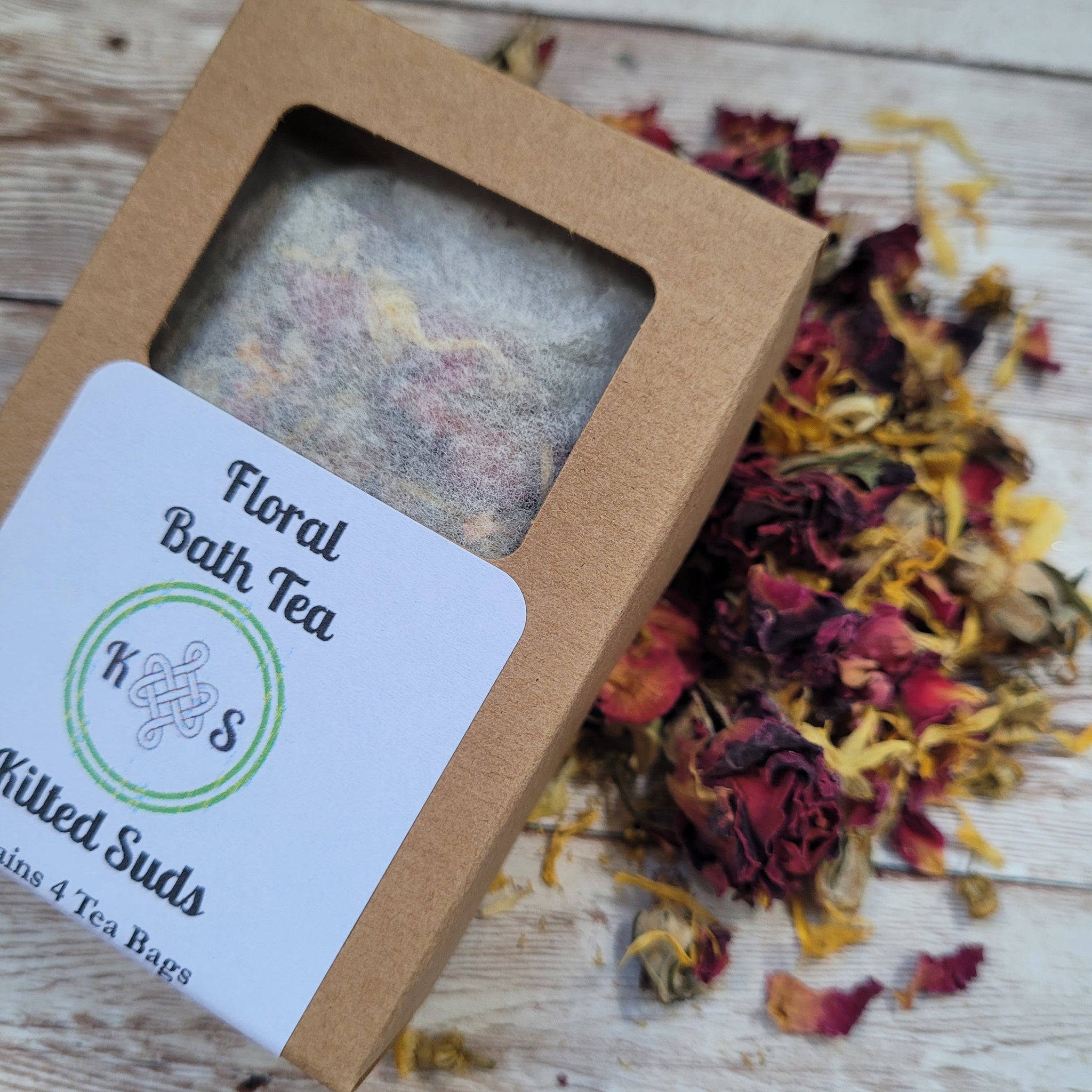 Floral Bath Tea Bags Kilted Suds