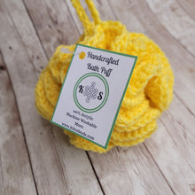 Load image into Gallery viewer, Yellow Shower Puff Bath Sponge
