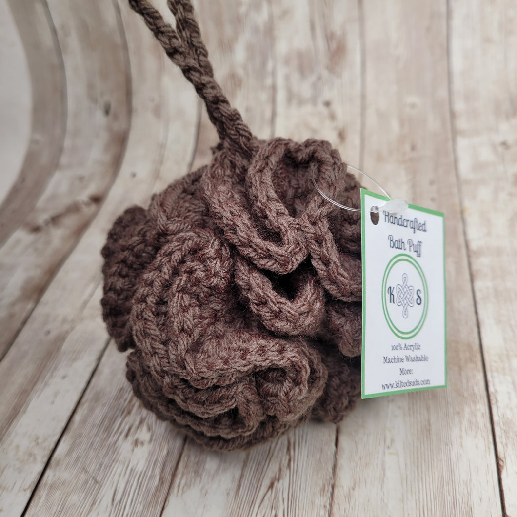 Brown Shower Puff Bath Sponge