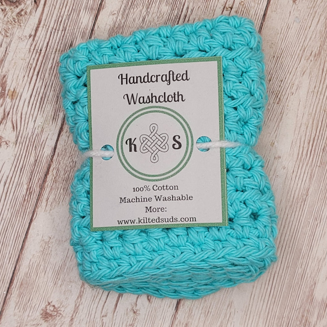 Teal Cotton Washcloth