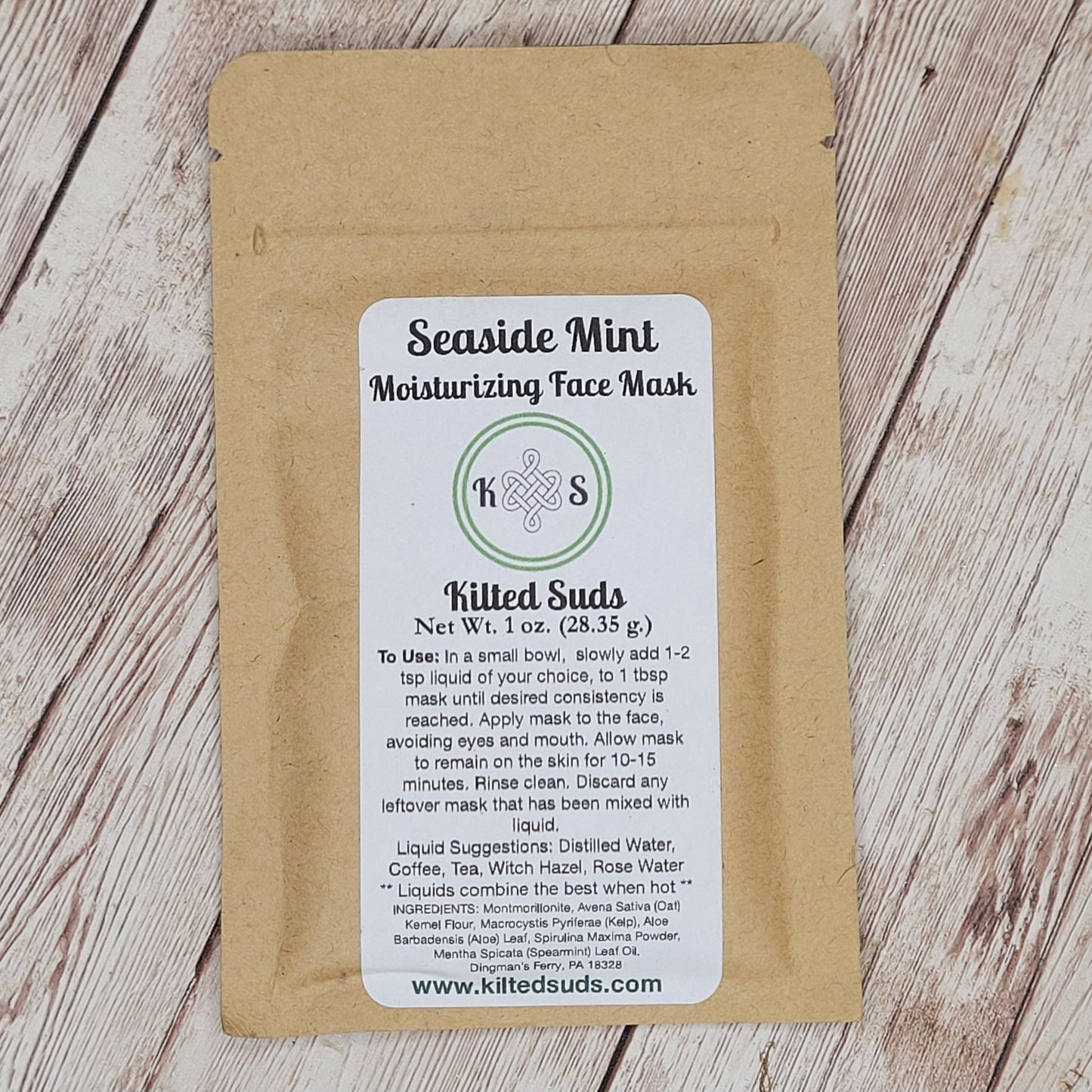 Seaside Mint, Moisturizing Face Mask Large