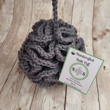 Load image into Gallery viewer, Gray Shower Puff Bath Sponge
