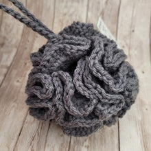 Load image into Gallery viewer, Gray Shower Puff Bath Sponge
