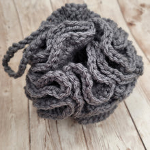 Load image into Gallery viewer, Gray Shower Puff Bath Sponge
