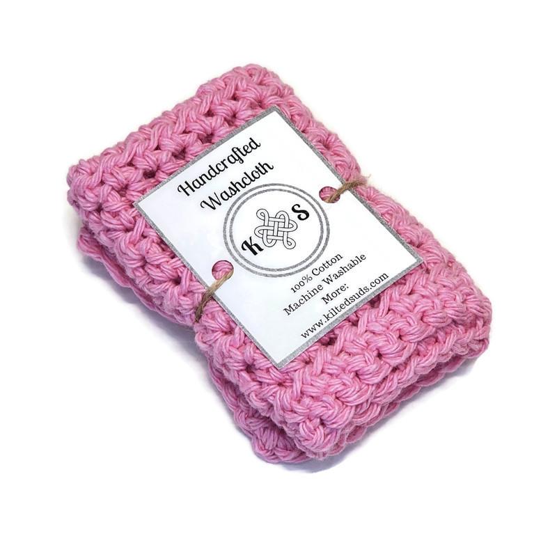 Dusty Rose Cotton Washcloth - Kilted Suds